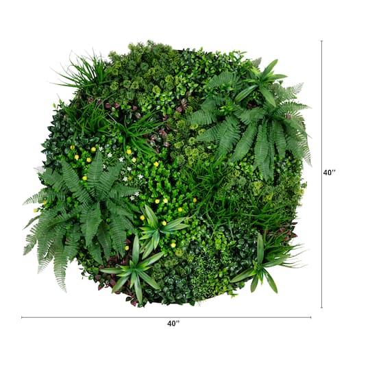 40" Framed Amalfi Coast Artificial Living Wall Art Panel